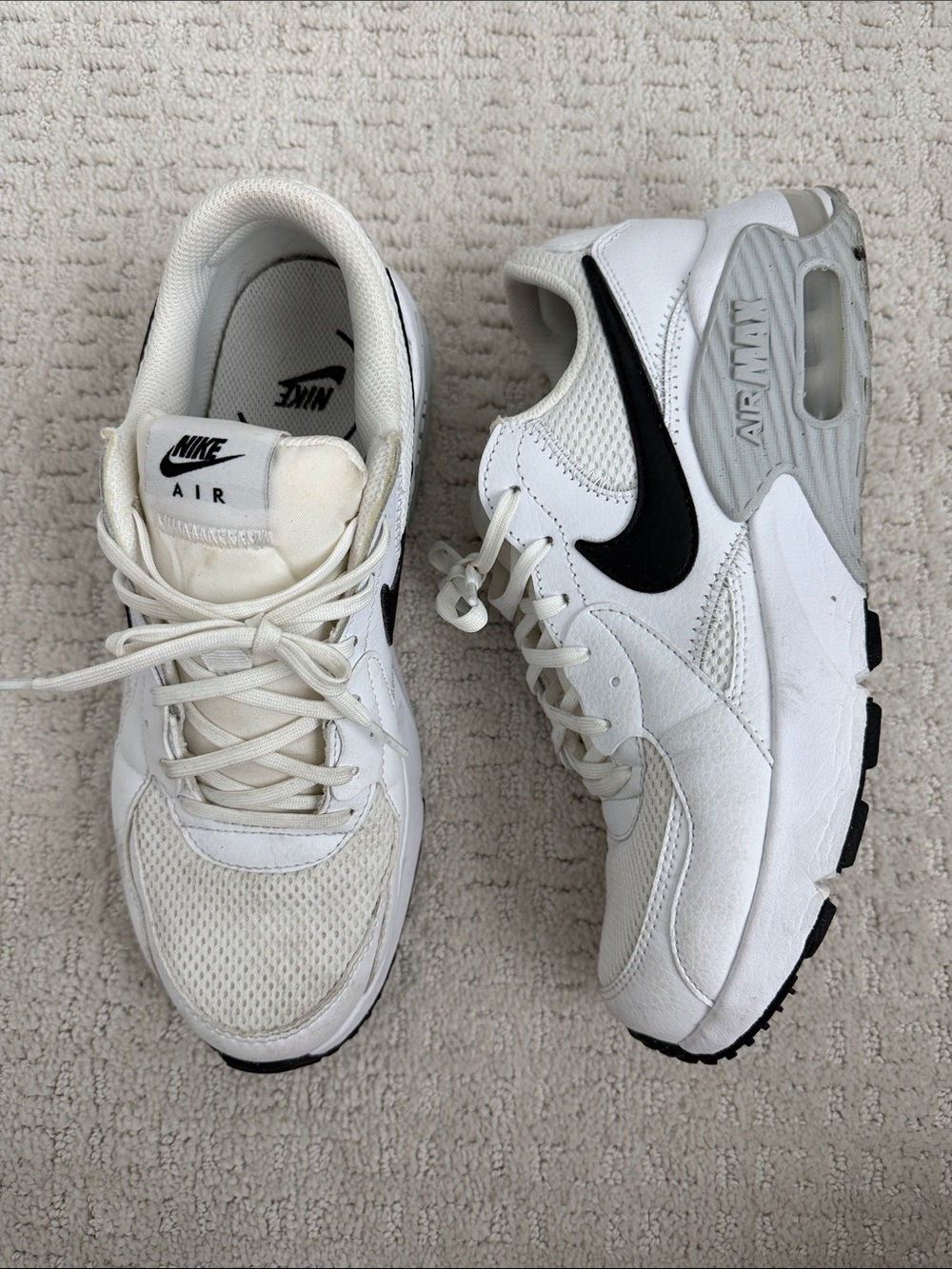 Nike White and Black Air Max Sneakers